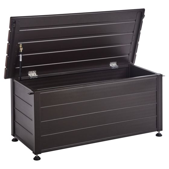Förvaringslåda CAMPALTO 113 cm 50 cm Metall Mörkbrun