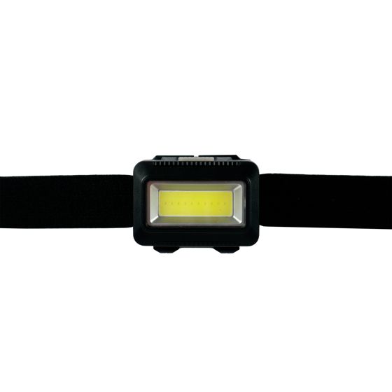 Berg Pannlampa COB LED 120lm svart, 3xAAA
