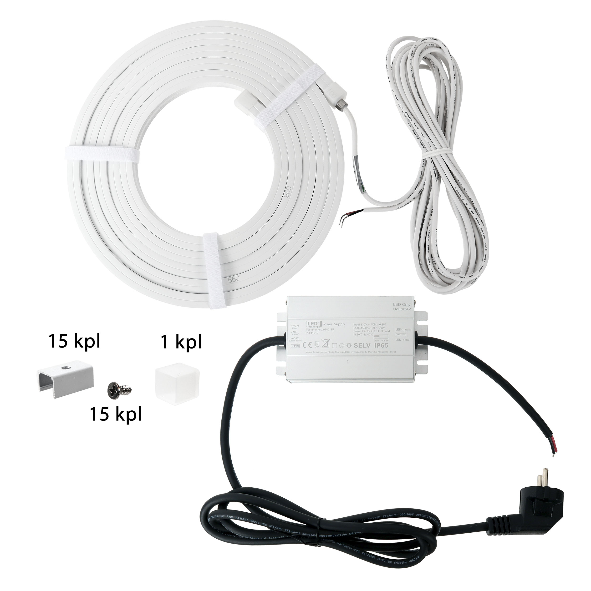 Led Energie Ljuslistset för utomhusbruk Inari 2,5m 4000K IP44/IP65 550lm 10W/m