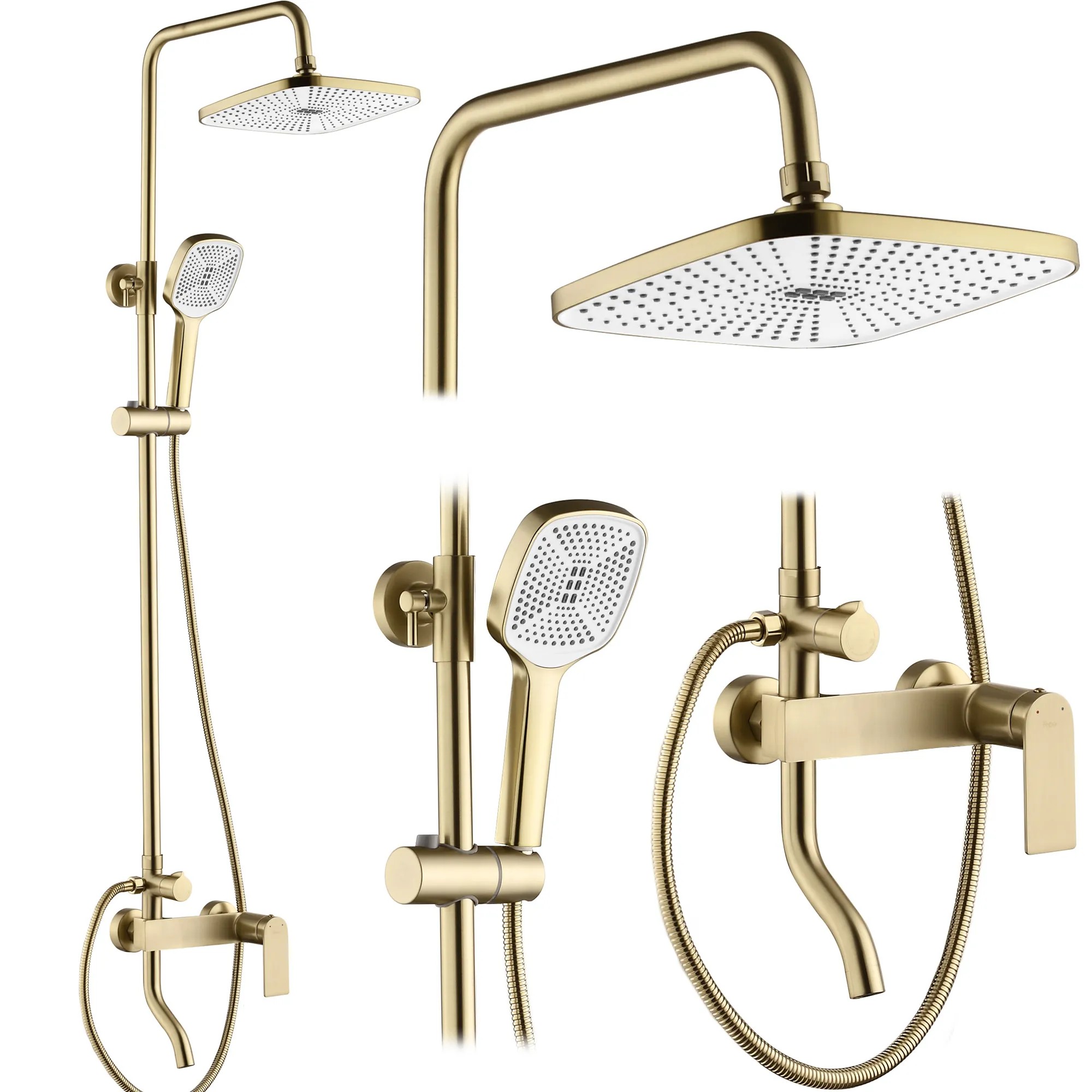 REA Duschset MY1902-77GG STORM Borstat Guld, 45x30x144cm