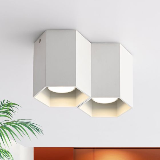 NETTLIFE 2 takspotlights vita utanpåliggande spotlight GU10 taklampa utanpåliggande spotlight modern