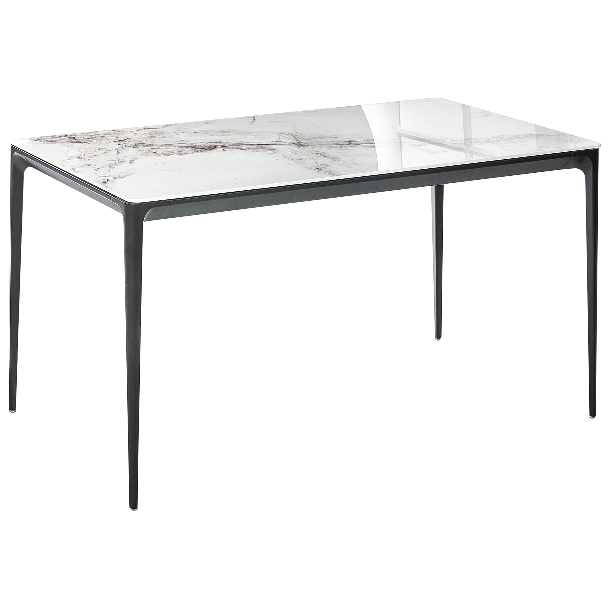 Matbord JOLLEIN Vit marmor 140 cm 80 cm Glas