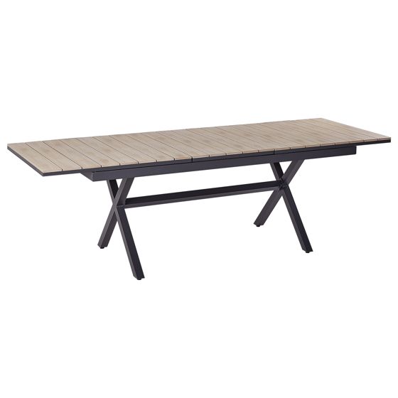 Utdragbart trädgårdsmatbord FANES 184/242 cm 90 cm Metall Grafitgrå
