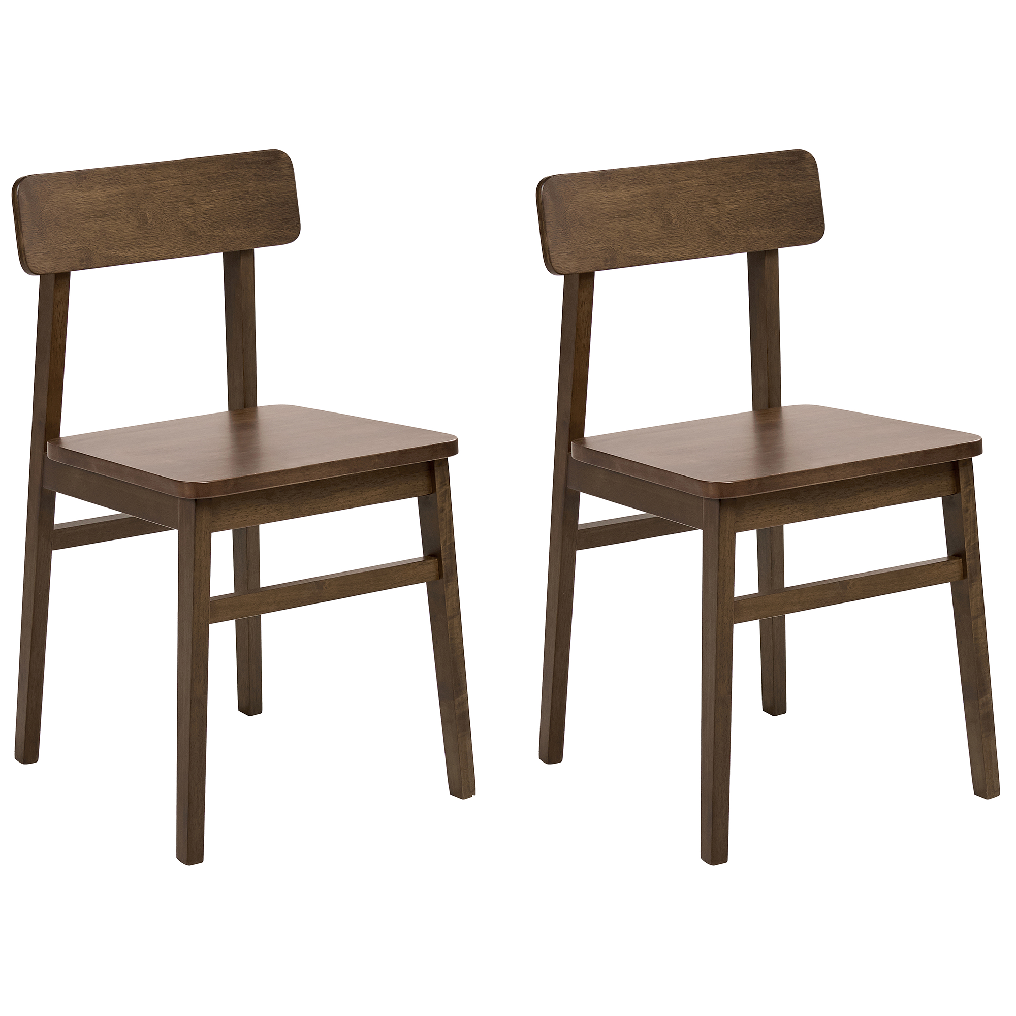 Set med 2 matstolar GORRE Trä Mörkbrun