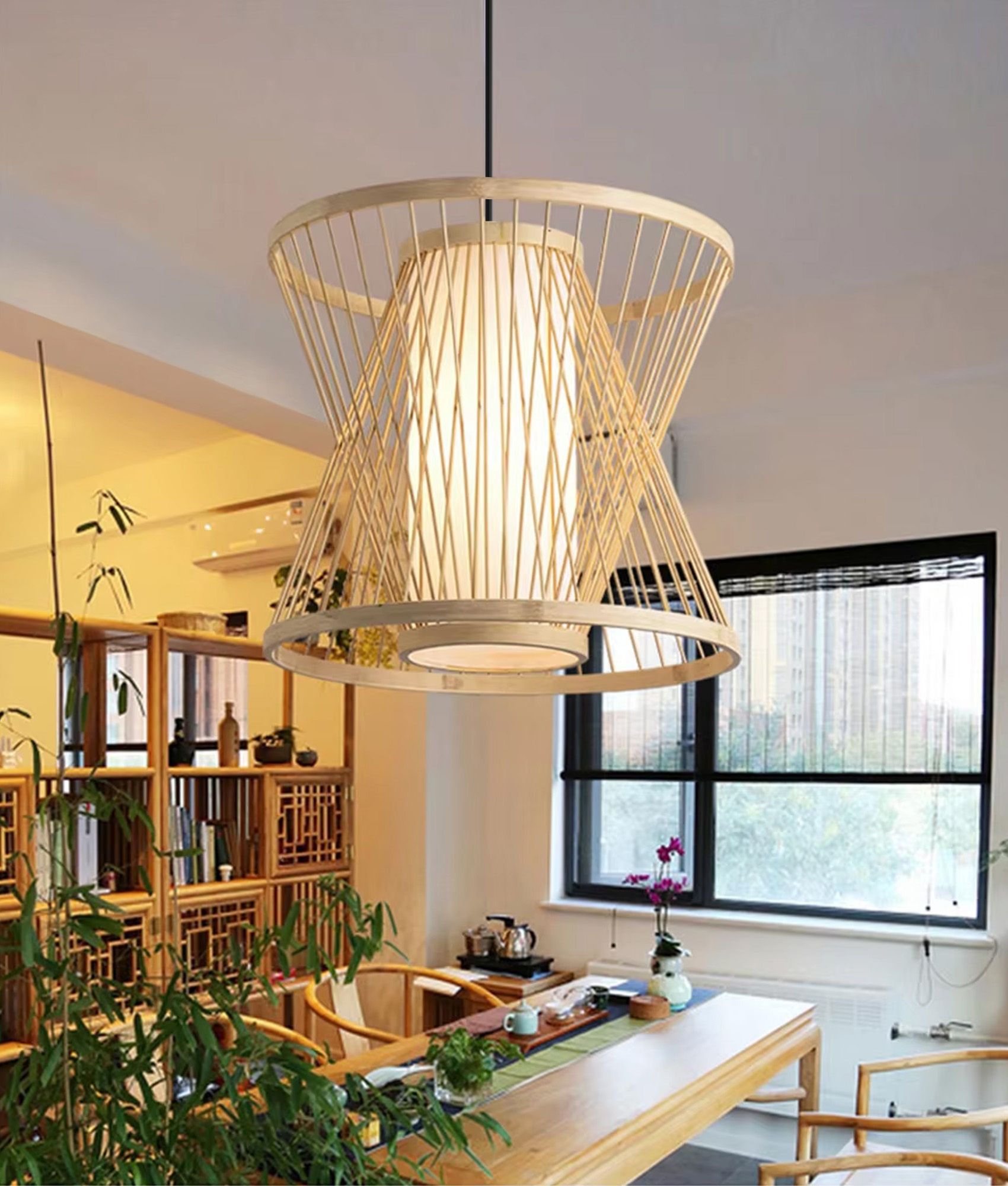 TOOLIGHT hängande taklampa APP1630-1CP Beige 30x35x30cm
