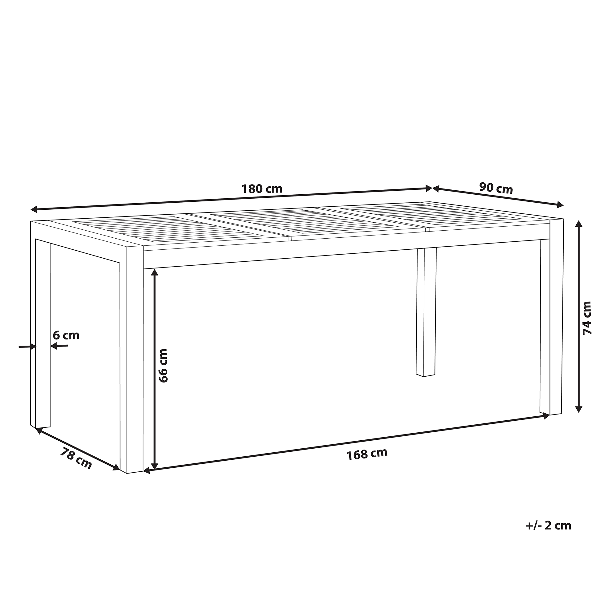 Trädgårdsmatbord GROSSETO 180 cm 90 cm Eukalyptusträ Brun
