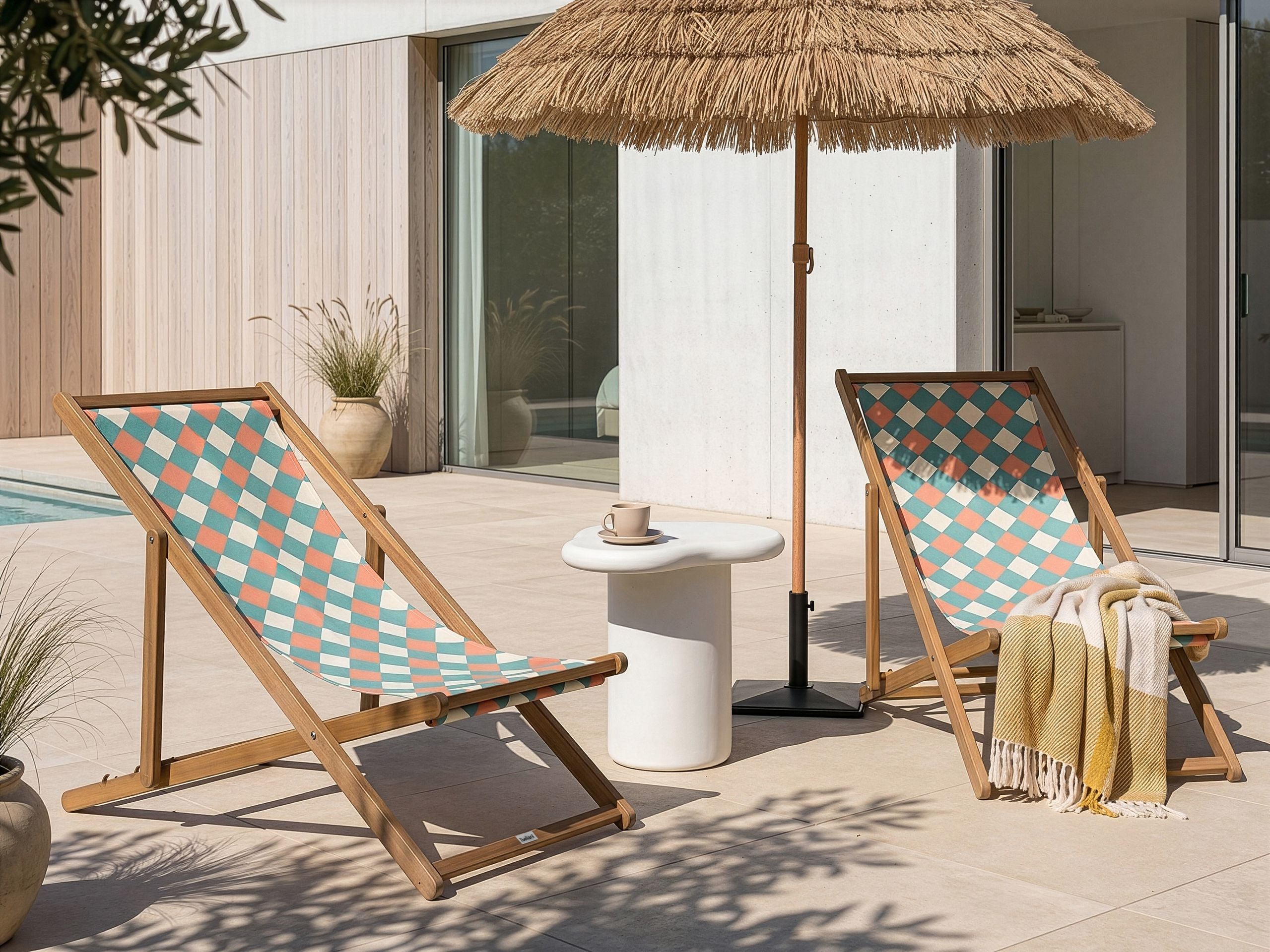 Set med 2 ersättningstyger för solstol ANZIO/AVELLINO 113 x 44 cm Grön