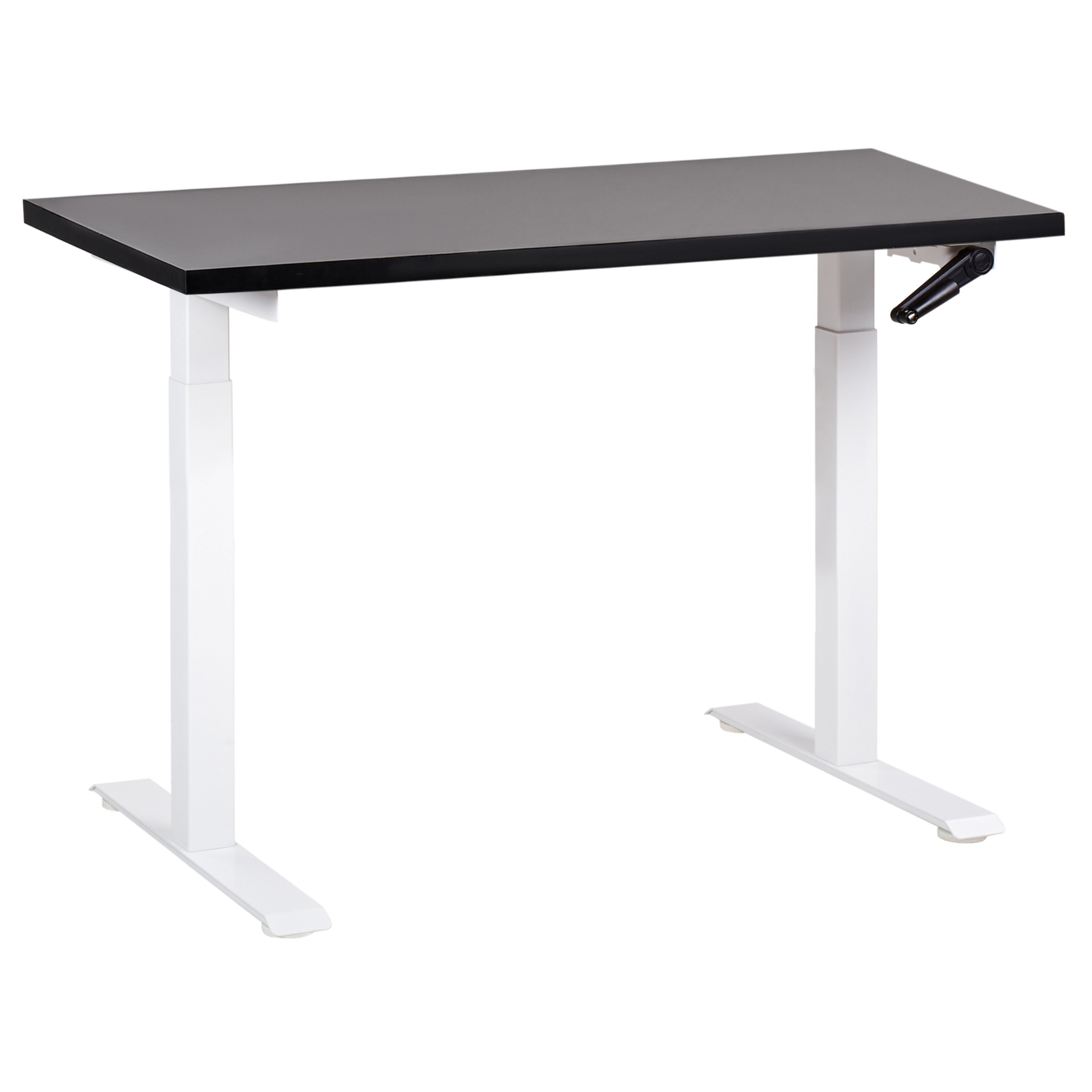 Manuellt höj- och sänkbart skrivbord DESTINES 120 cm 72 cm Svart/ Vit