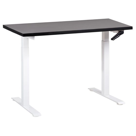 Manuellt höj- och sänkbart skrivbord DESTINES 120 cm 72 cm Svart/ Vit