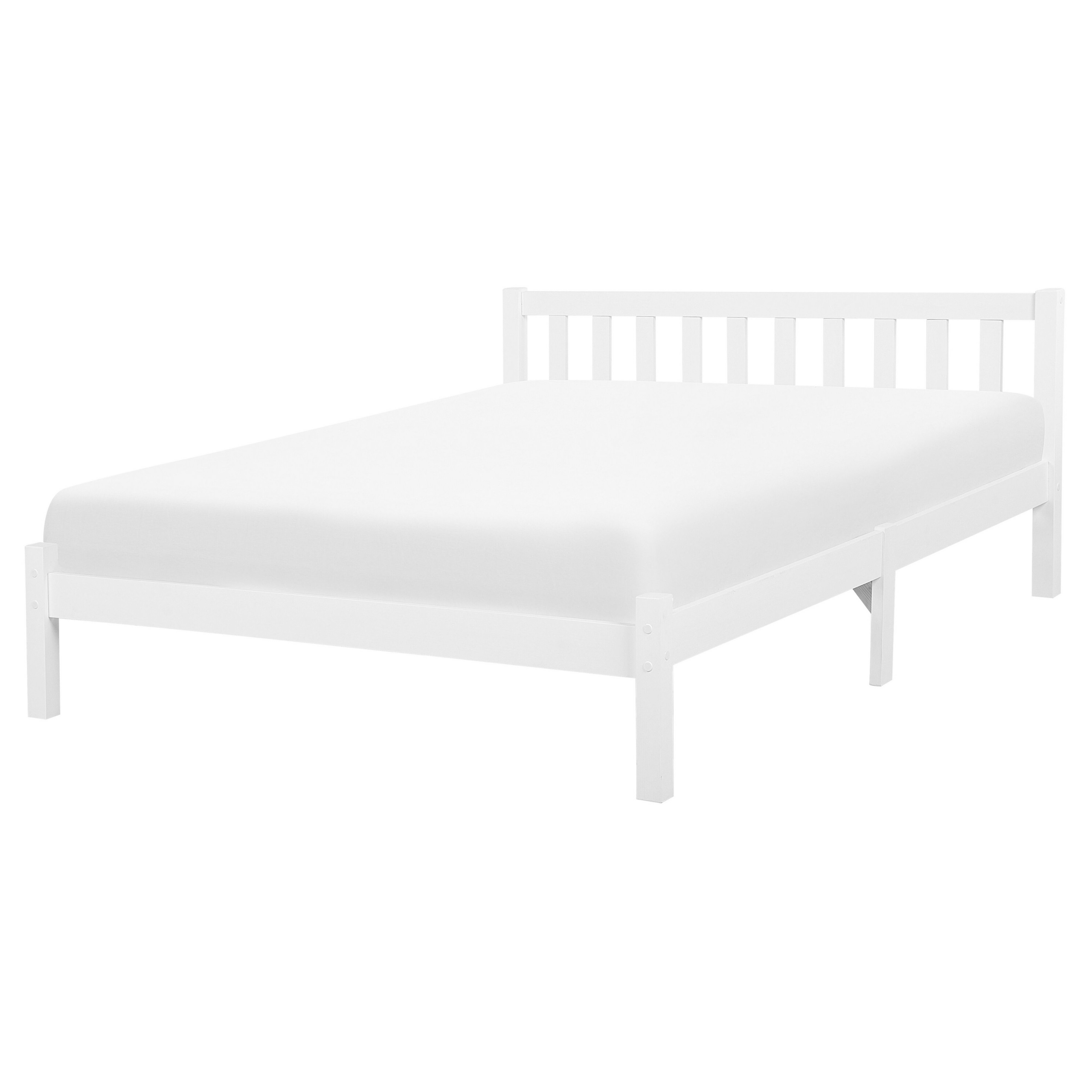 Säng med lamellram Furu FLORAC 160 x 200 cm Vit