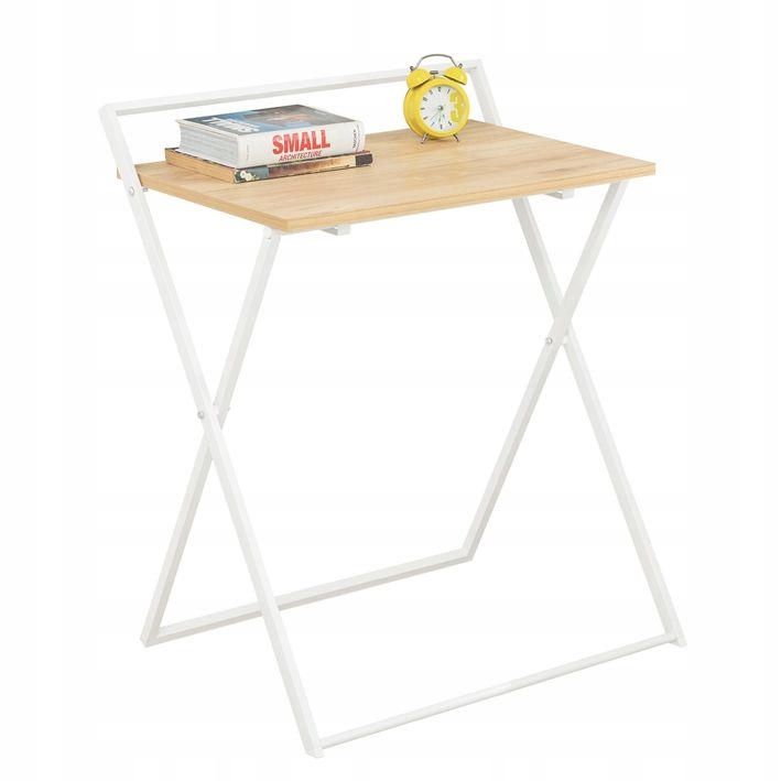 SoBuy FWT88-WN litet skrivbord fällbart datorbord arbetsbord för hemmakontor mellanmål bord soffbord fällbord sidobord BH ca : 63 x 77 x 45 cm