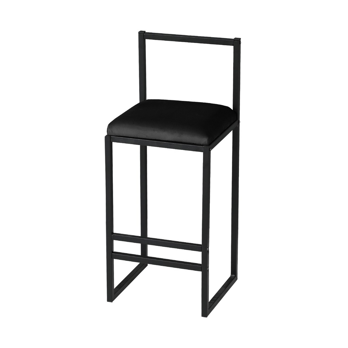 Norda Design modern barstol, 100% metall, 22 DNS-skum, 35x35x84 cm, industriell design, perfekt för hem och bar