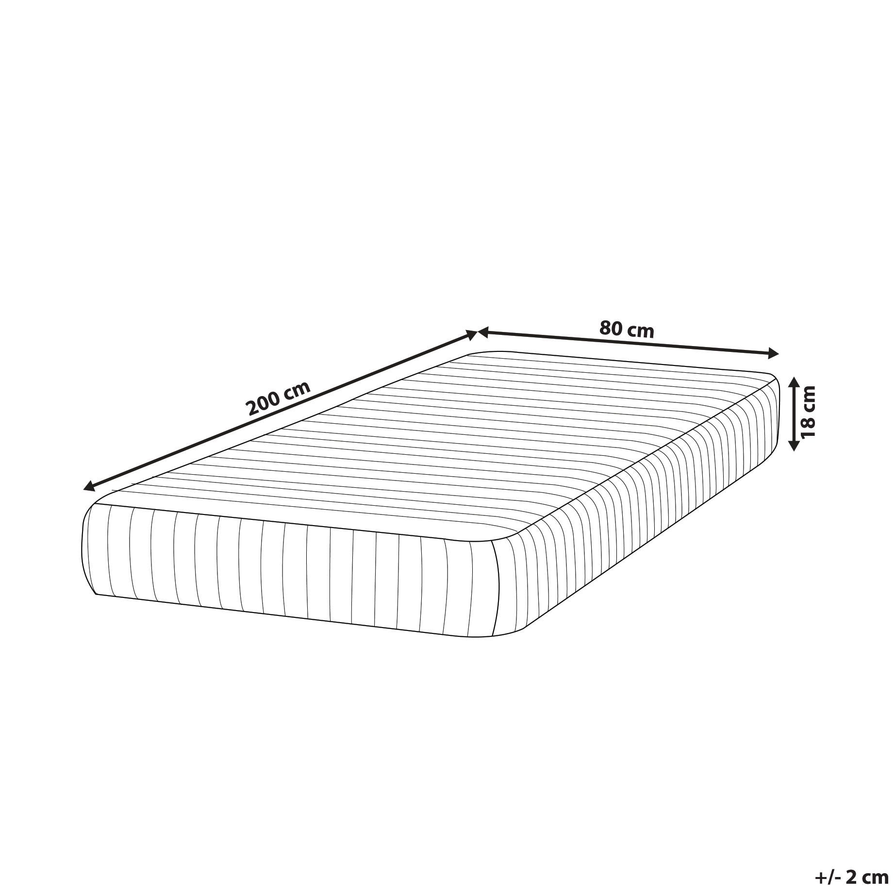 Resårmadrass med memoryskum MEMORY HYBRID 7 PLUS Fast (H3/4) 80 x 200 cm