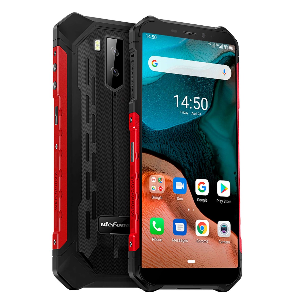 Ulefone stöttålig mobil Armor X5, 4G, IP-68, svart