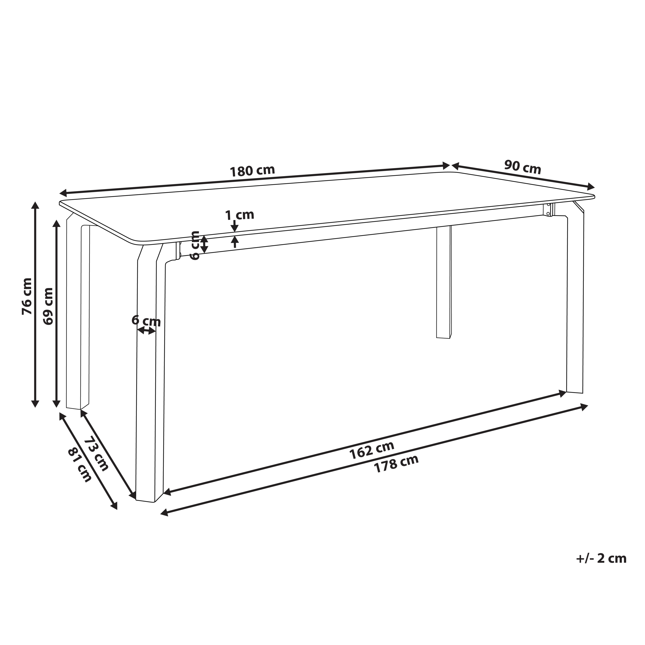 Trädgårdsmatbord FELETTO 180 cm 90 cm Sten Vit marmor