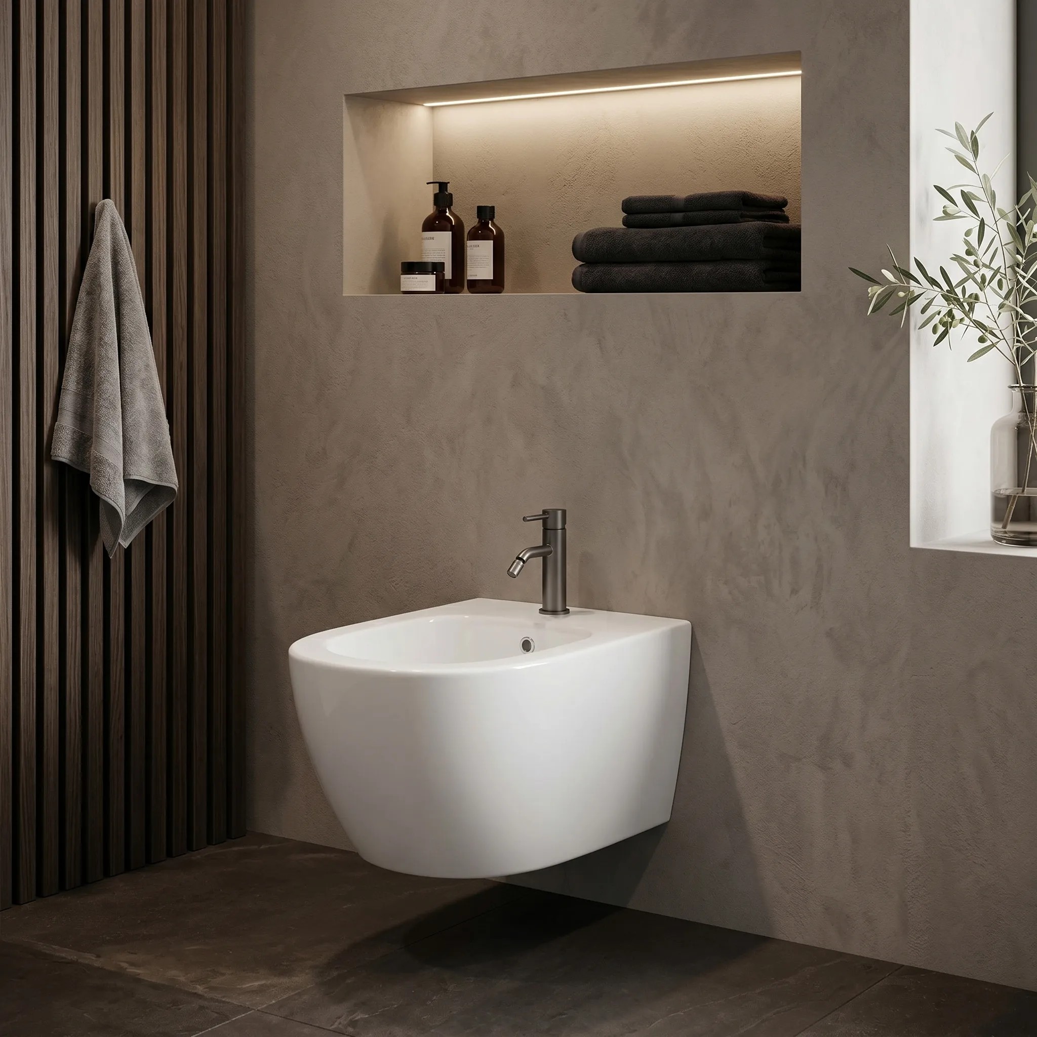 REA Bidetblandare Lungo Titan, 9x20x17cm