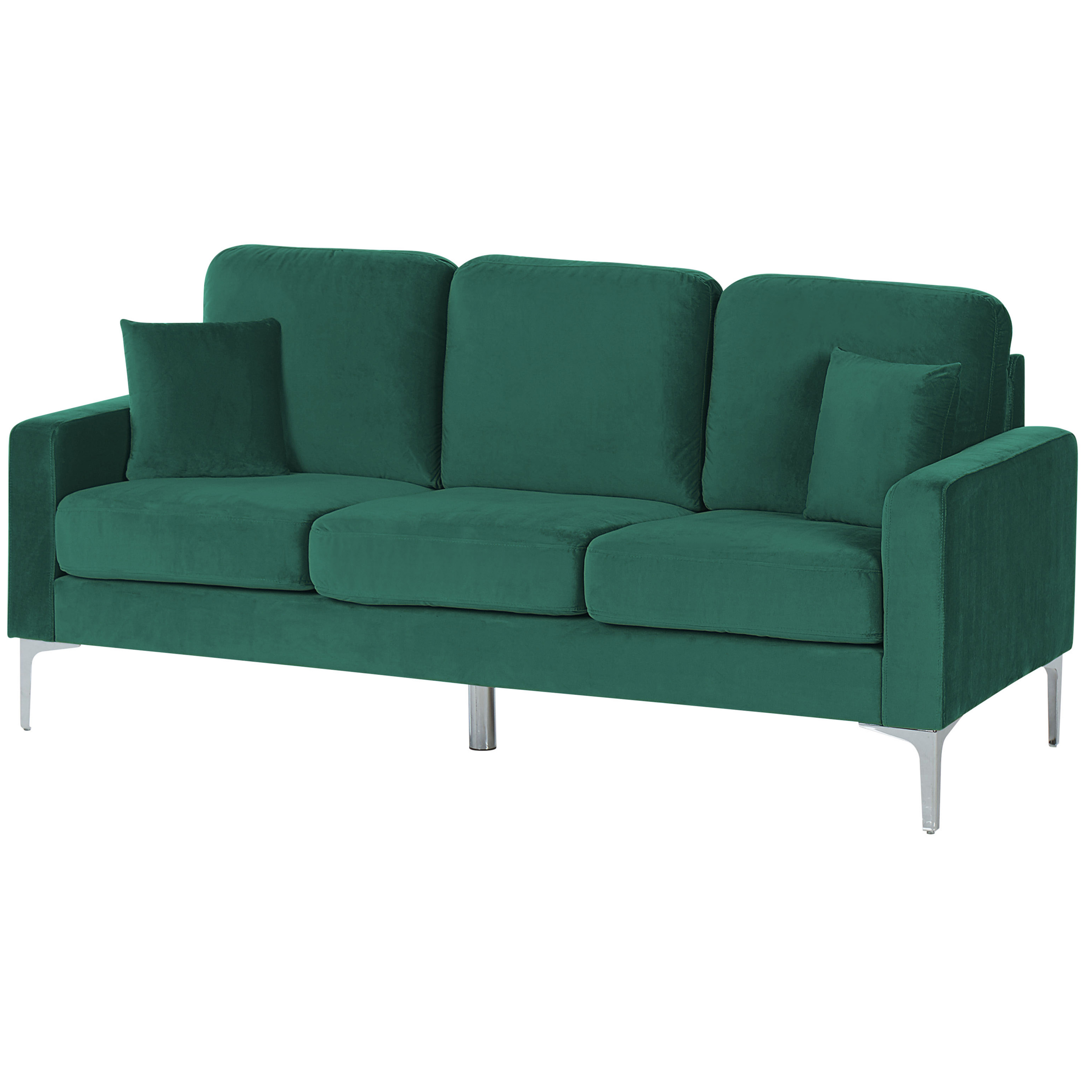 Soffa 3-sits GAVLE Sammet Smaragdgrön