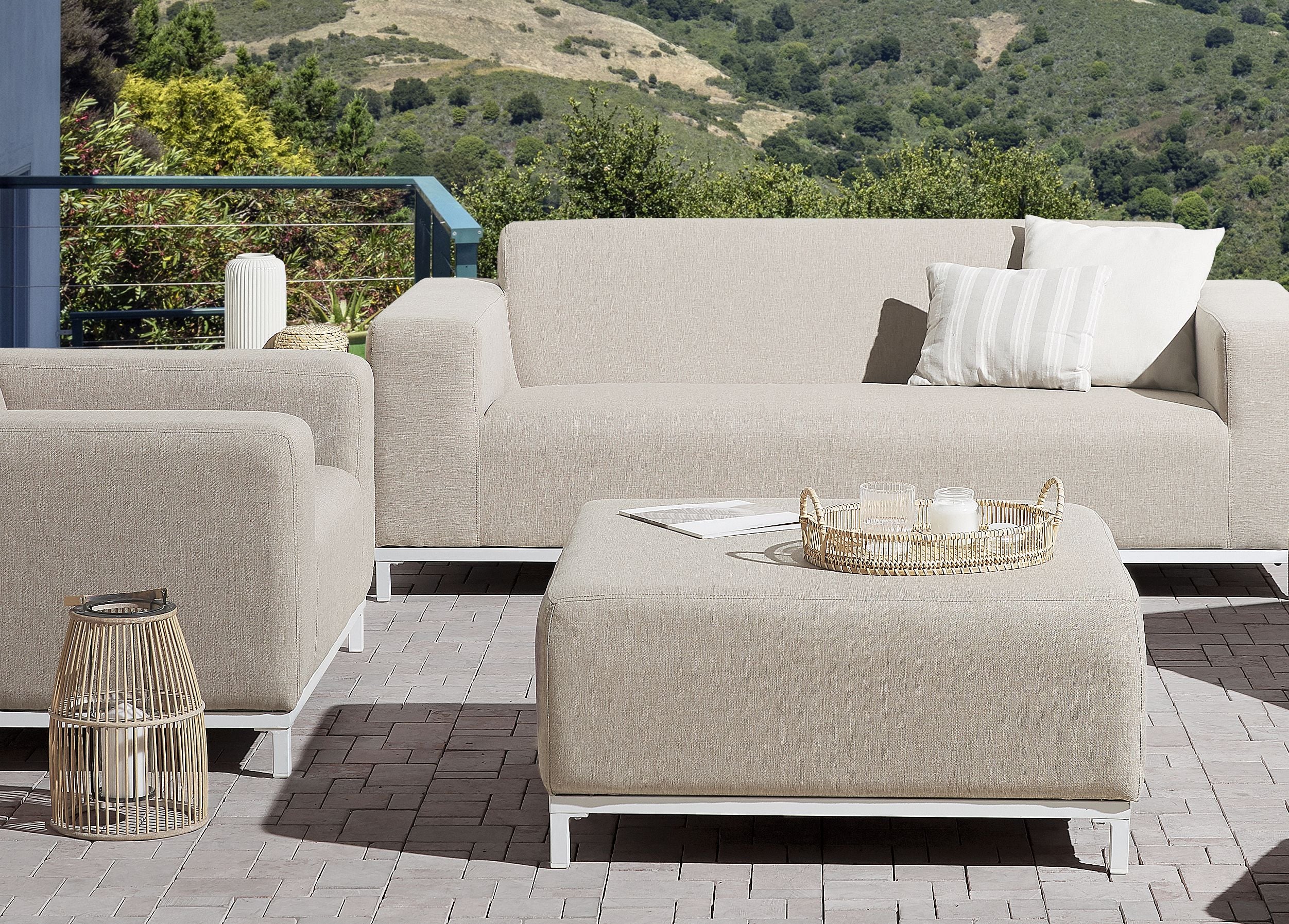 Fotpall ROVIGO Beige