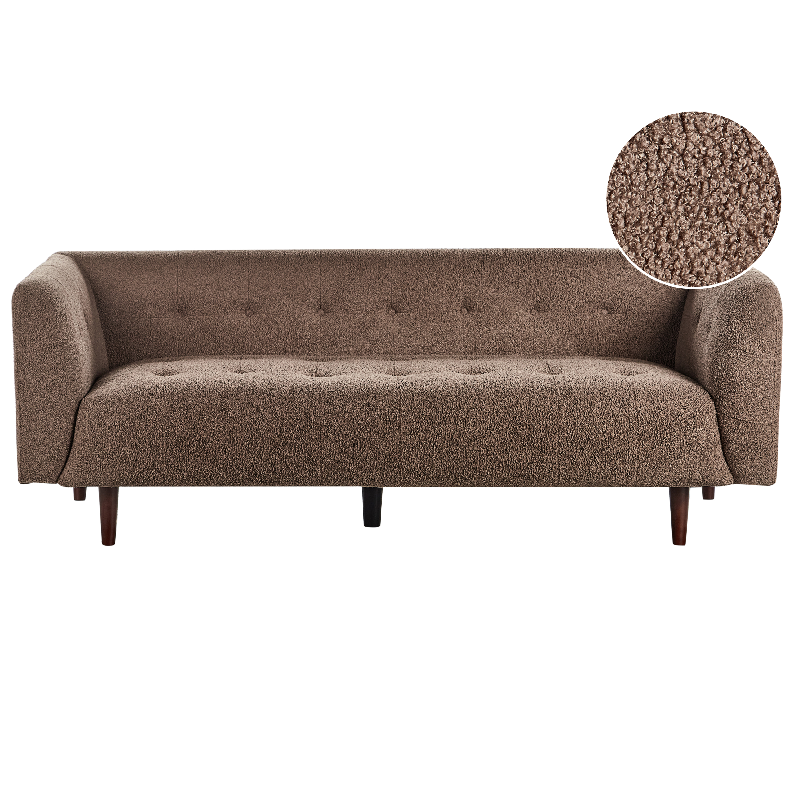 Soffa 3-sits BYSKE Bouclé Brun