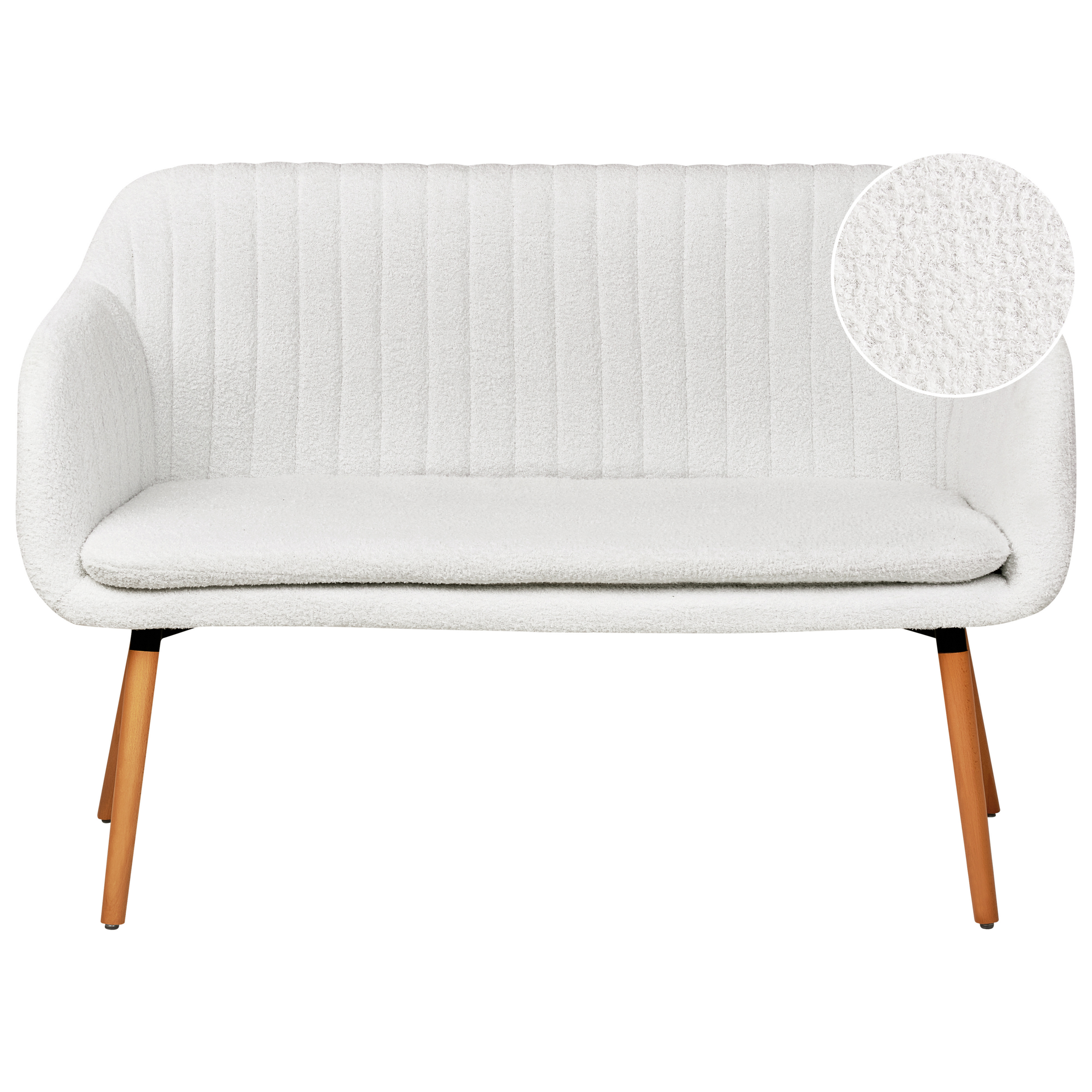 Matsalsbänk 2-sits TABY Bouclé Off-White