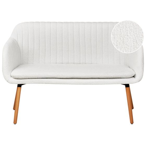 Matsalsbänk 2-sits TABY Bouclé Off-White
