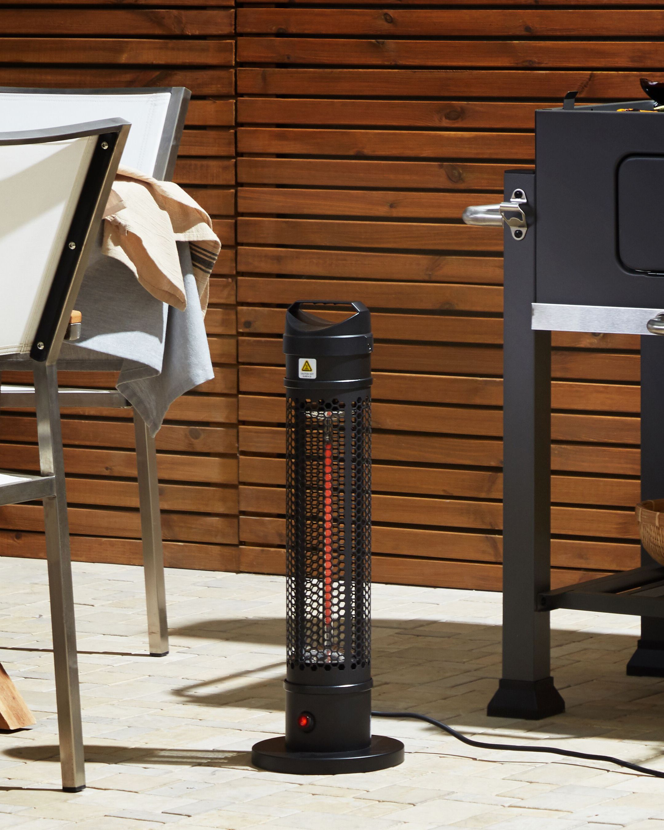 Fristående infraröd terrassvärmare KRAKATOA 1 000 W Svart