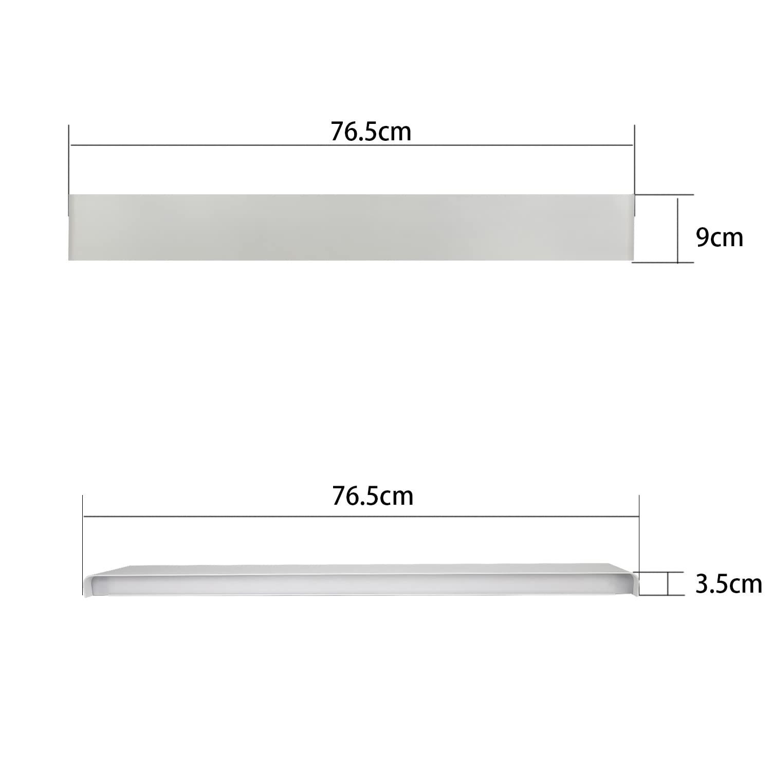 NETTLIFE LED-vägglampa modern nattlampa för hall, metall, vardagsrumsbelysning