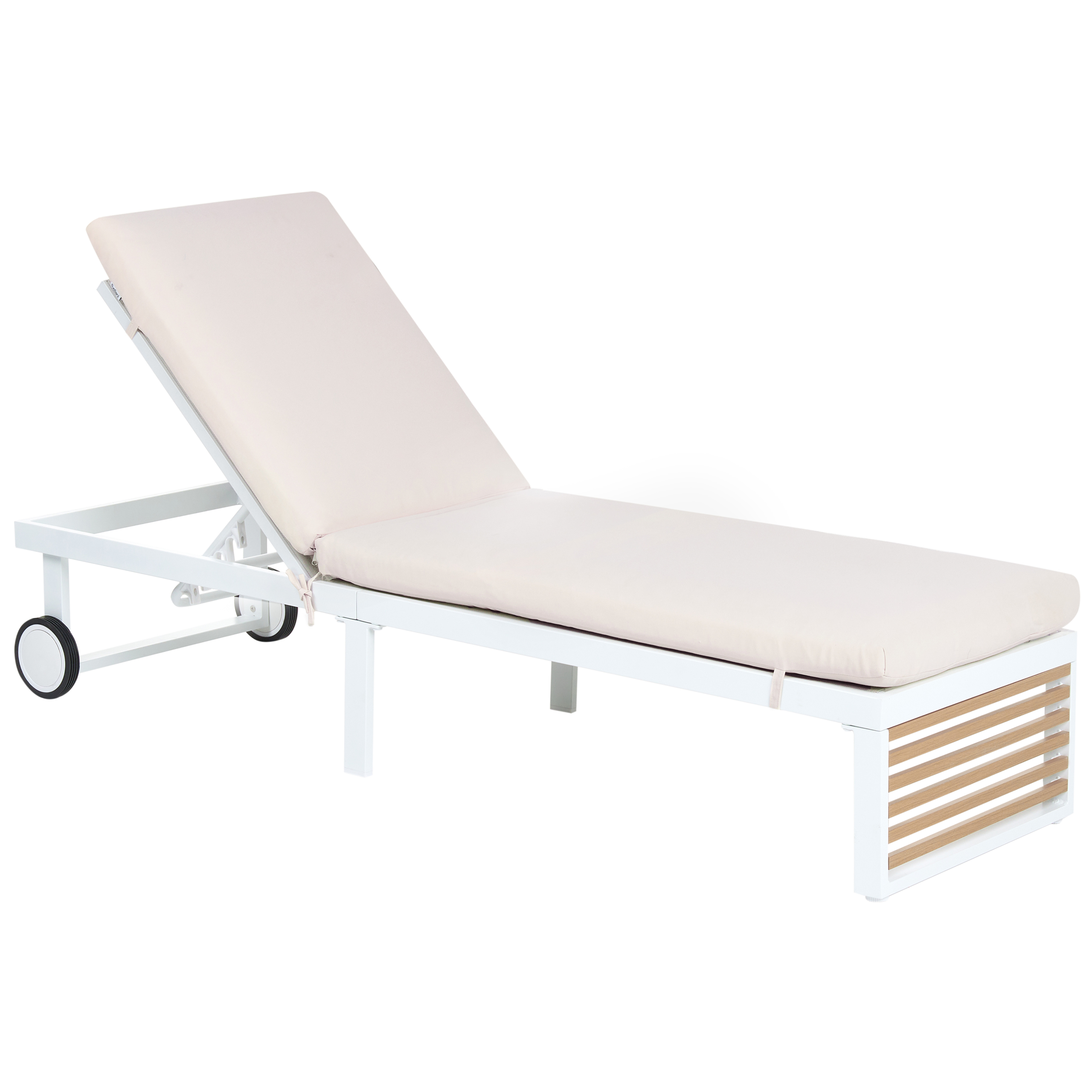Solstol med dyna VERDELLO Metall Beige
