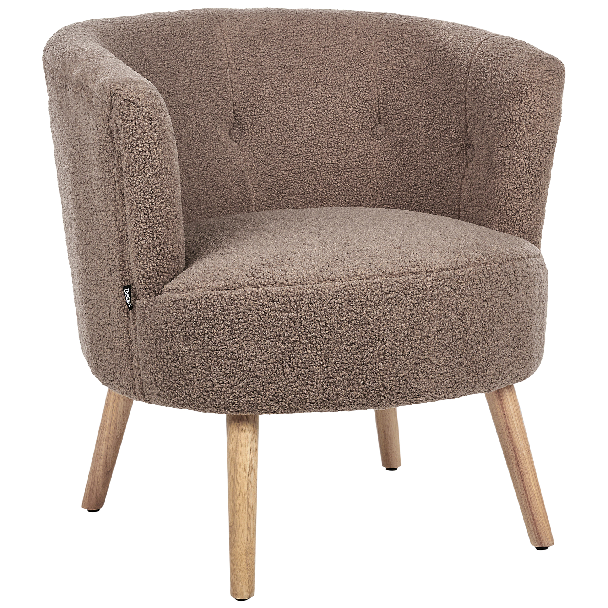 Fåtölj ODENZEN Bouclé Brun