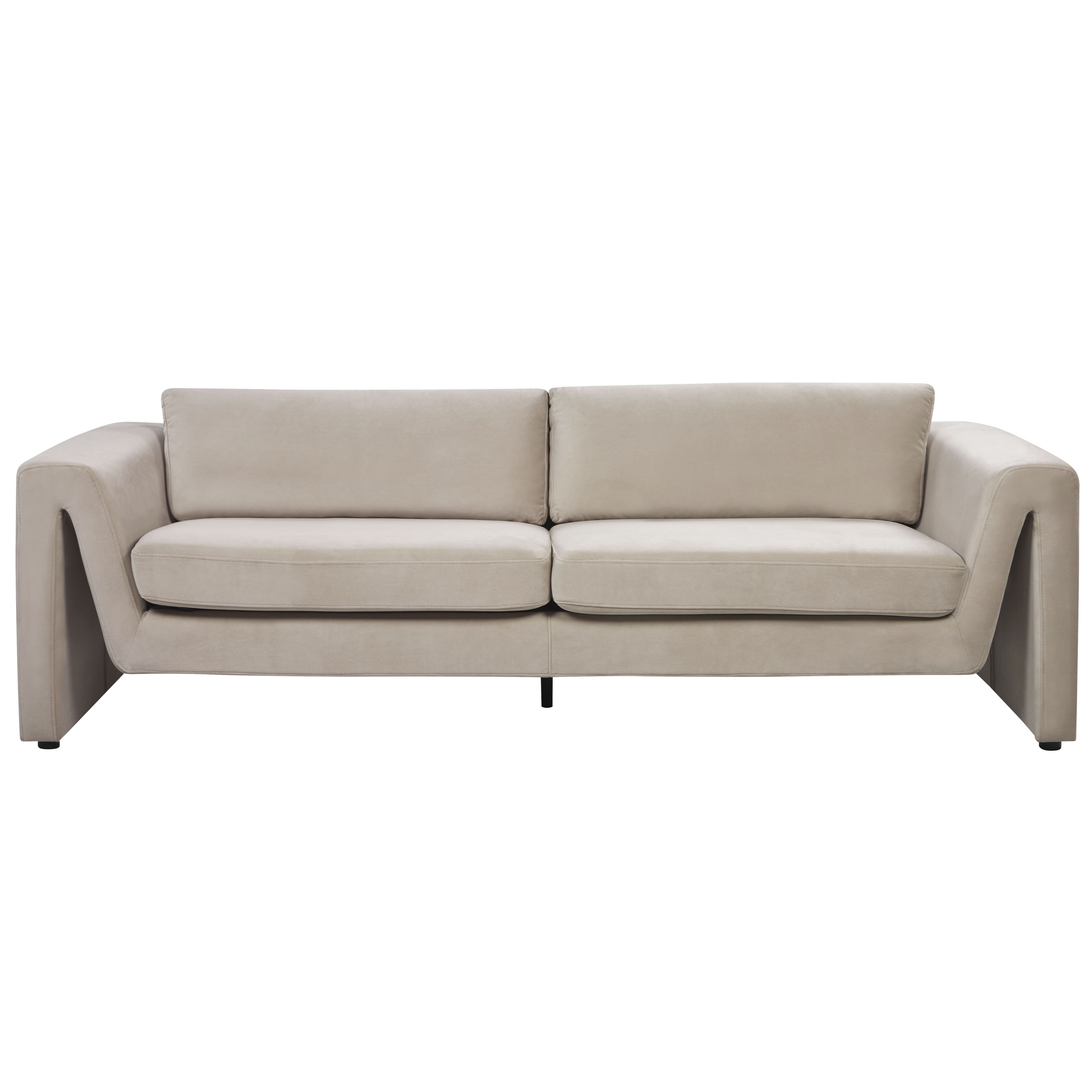 Soffa 3-sits MAUNU Sammet Taupe