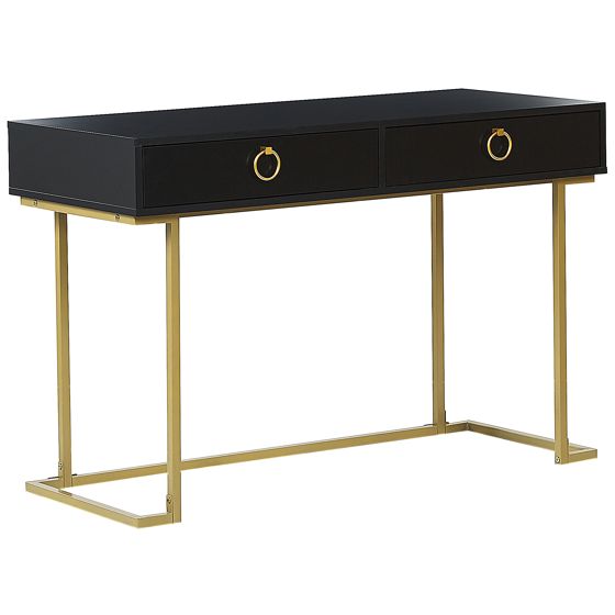 Konsolbord WESTPORT 115 cm 50 cm med lådor Svart/ Guld