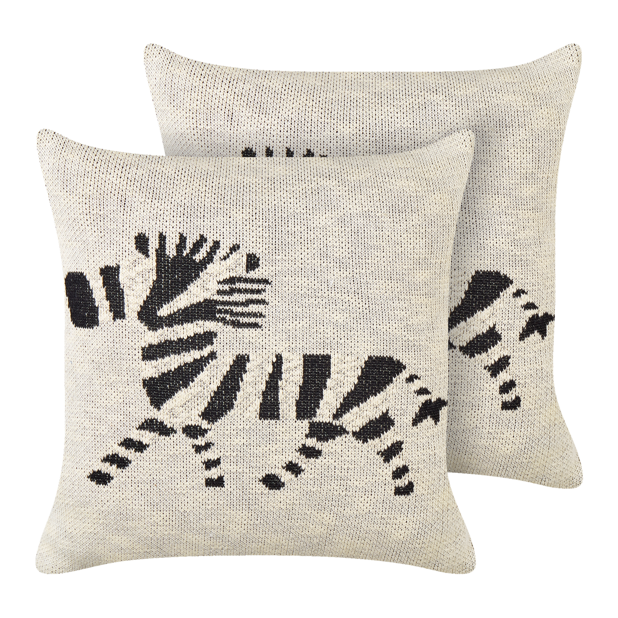 Set med 2 prydnadskuddar JABORI 45 x 45 cm Bomull Beige