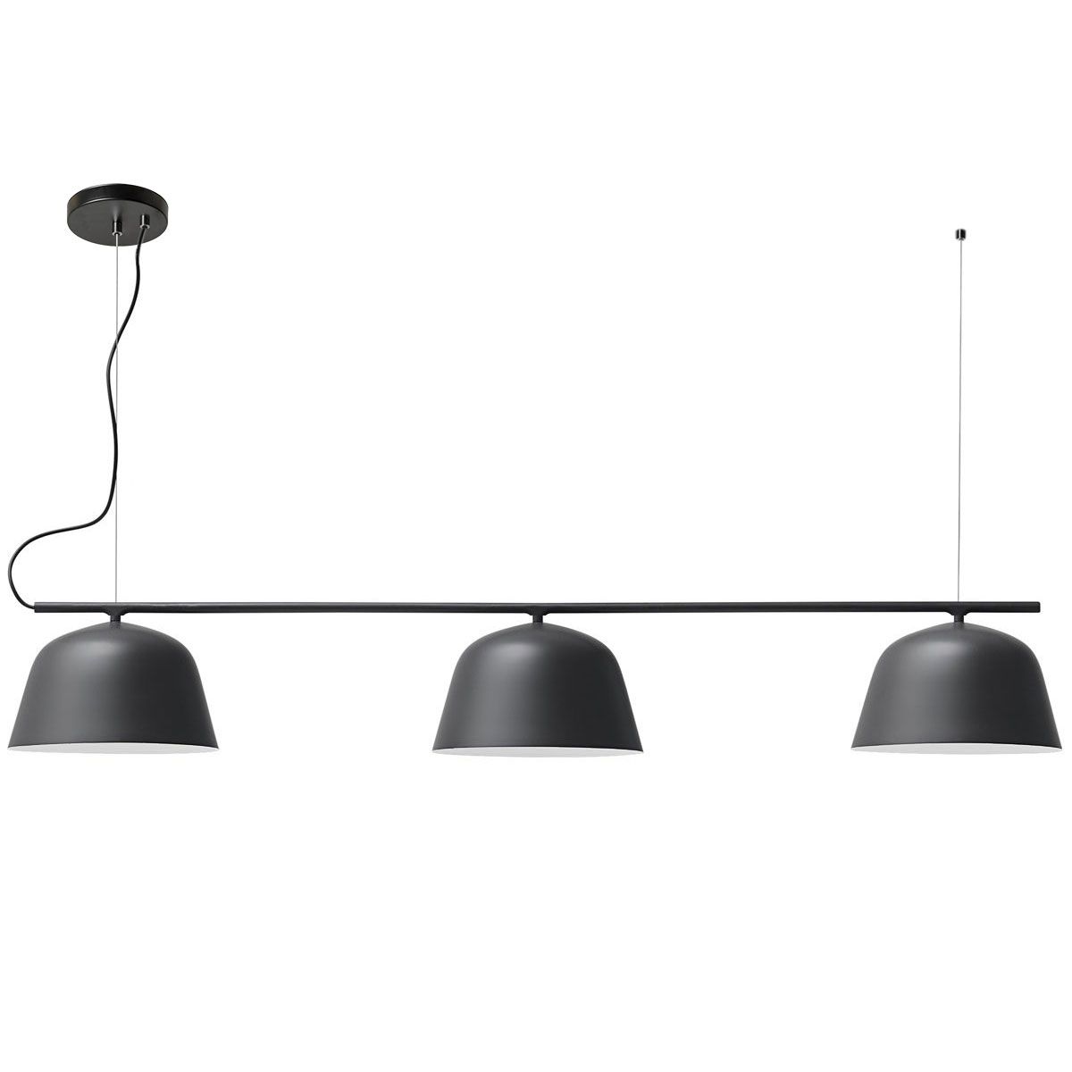 TOOLIGHT hängande taklampa APP1478-3CP Svart 115x24,5x16,5cm