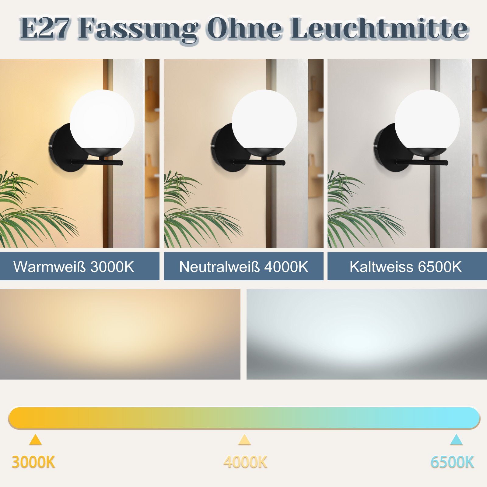 NETTLIFE svart inomhusvägglampa - E27 metall modern, designglas, sänglampa vintage Badrumsvägglampa Korridorlampa