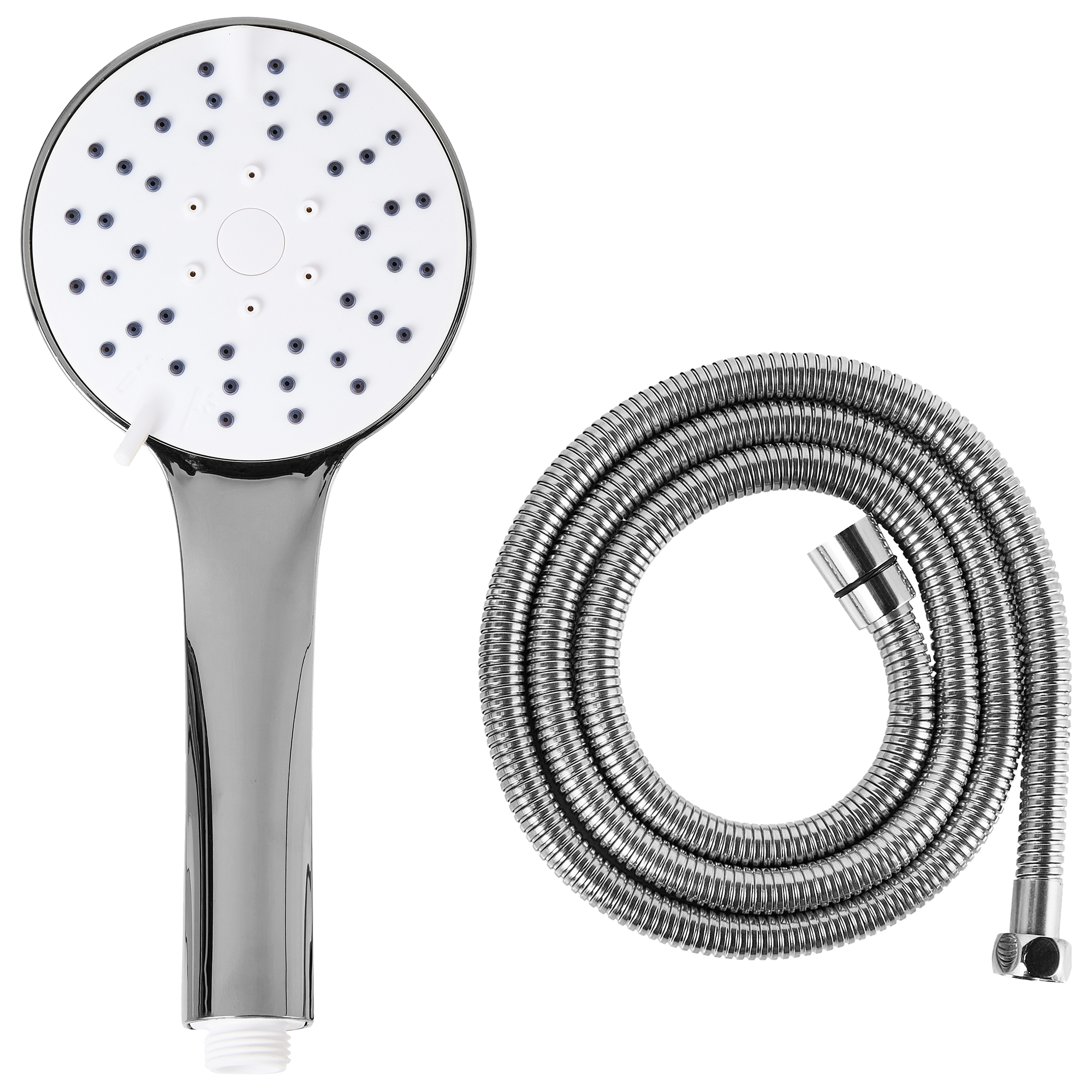 Duschhuvud och slangkit CHURUN 4 strållägen Silver