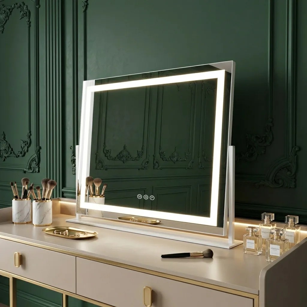 REA spegel Studio 58x45 LED Vit 10x62,5x46cm