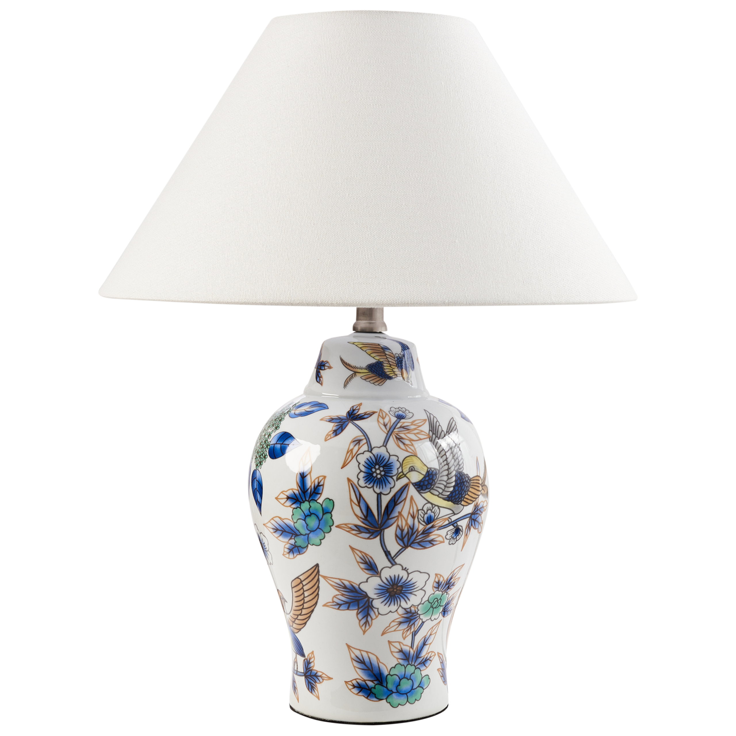 Bordslampa MORACA Porslin Vit/ Blå