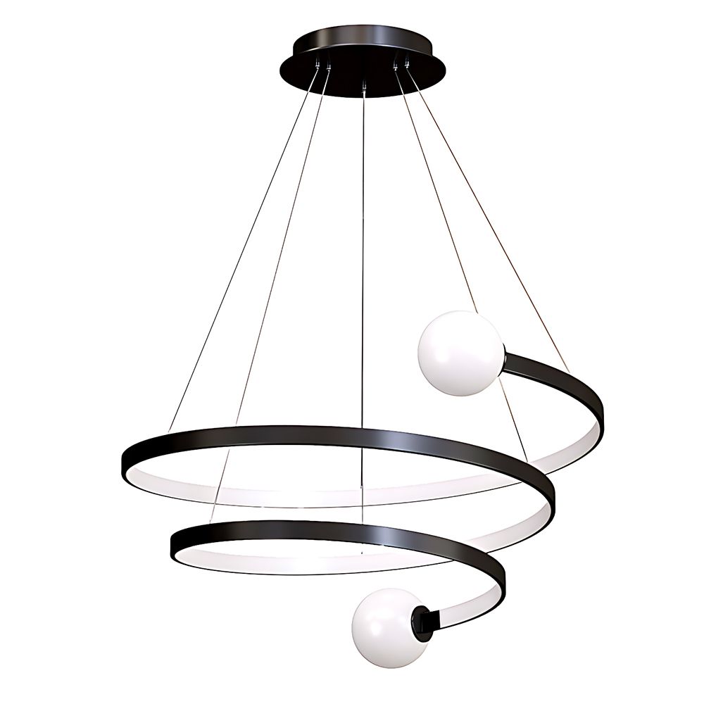 Toolight Hängande taklampa LHJ029-CP BLACK LED Svart 55x55xcm
