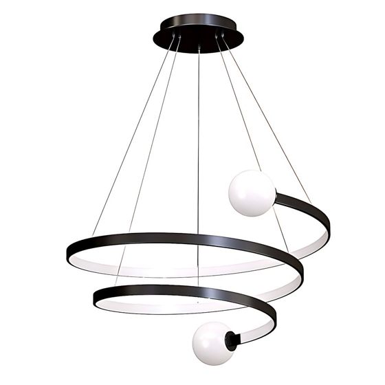 Toolight Hängande taklampa LHJ029-CP BLACK LED Svart 55x55xcm