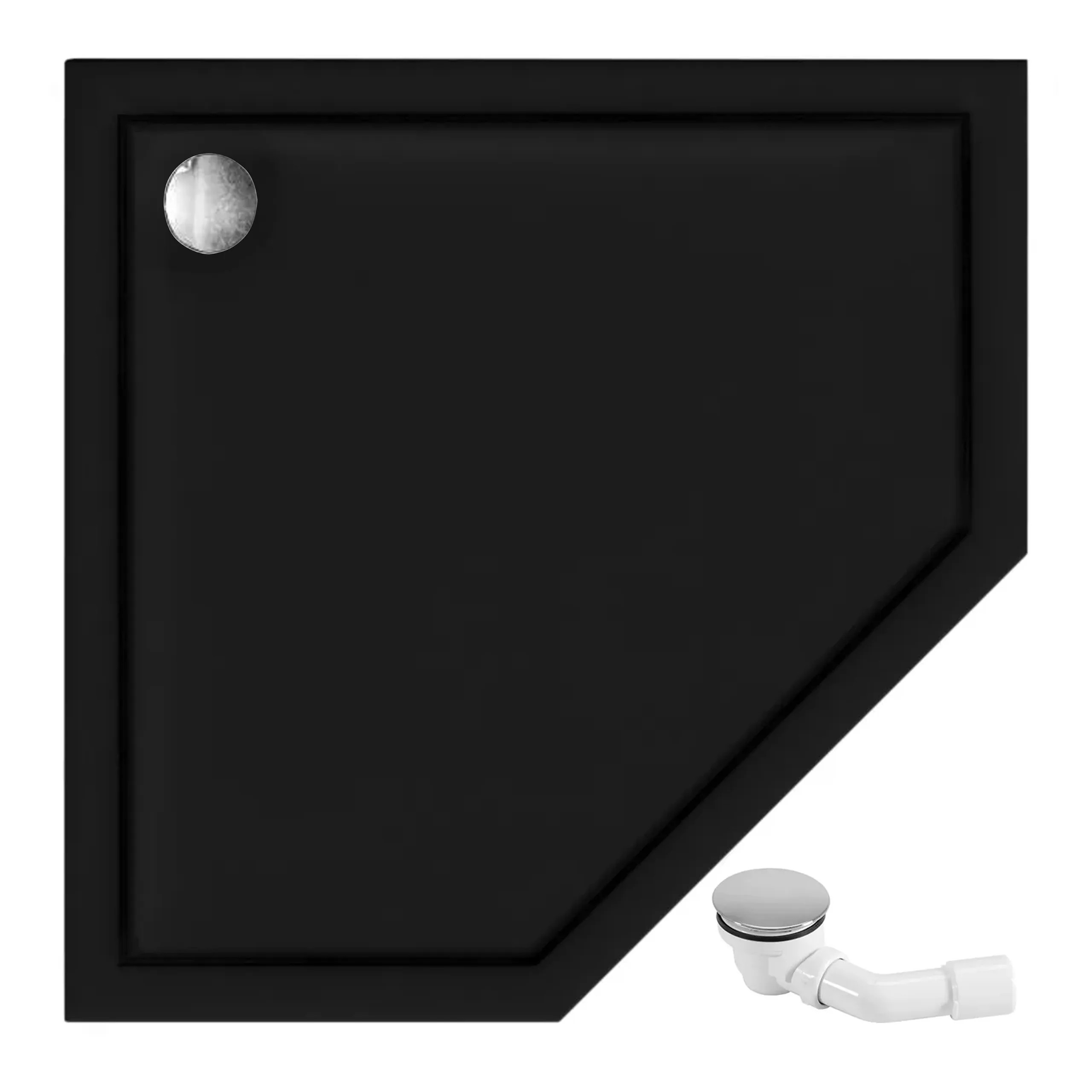 REA duschkar DIAMOND 90x90x5CM , Svart, 90x90x5cm