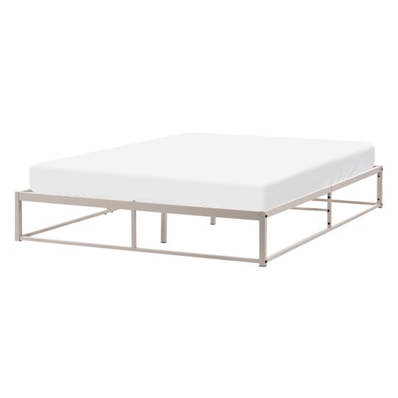 Säng utan huvudgavel Metall VIRY 140 x 200 cm Ljusbeige