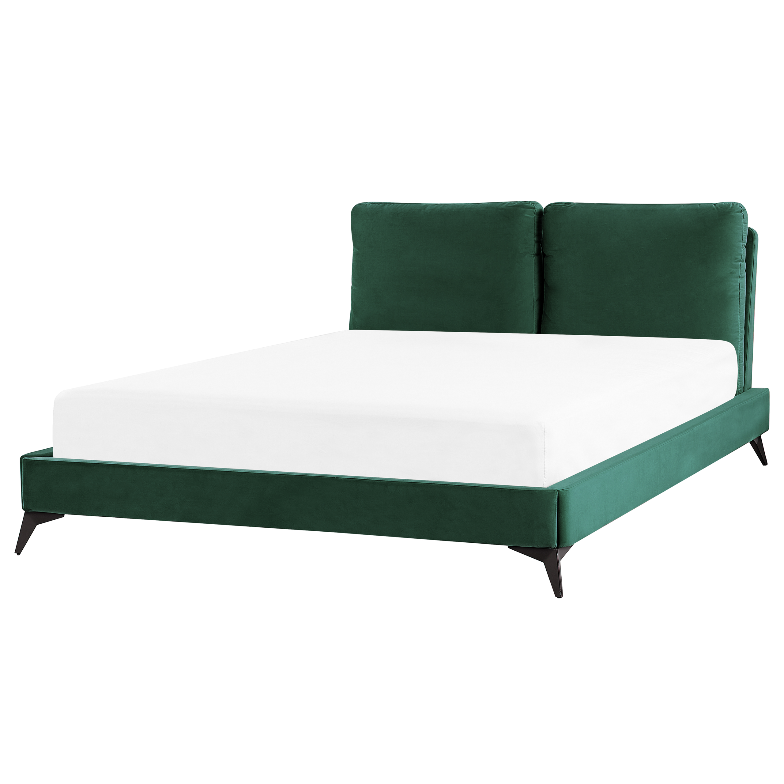 Säng med lamellram Sammet MELLE 160 x 200 cm Smaragdgrön