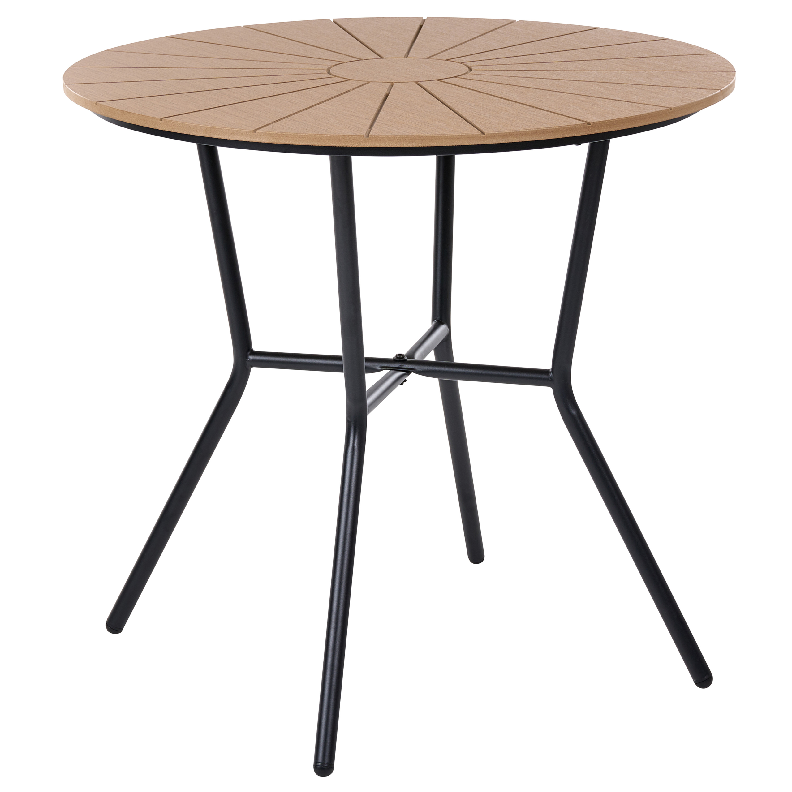 Trädgårdsmatbord LINOSA 80 cm 80 cm Metall Svart