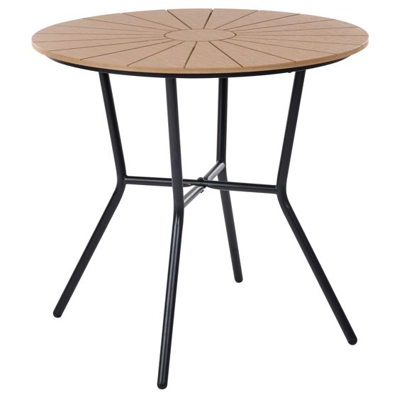 Trädgårdsmatbord LINOSA 80 cm 80 cm Metall Svart