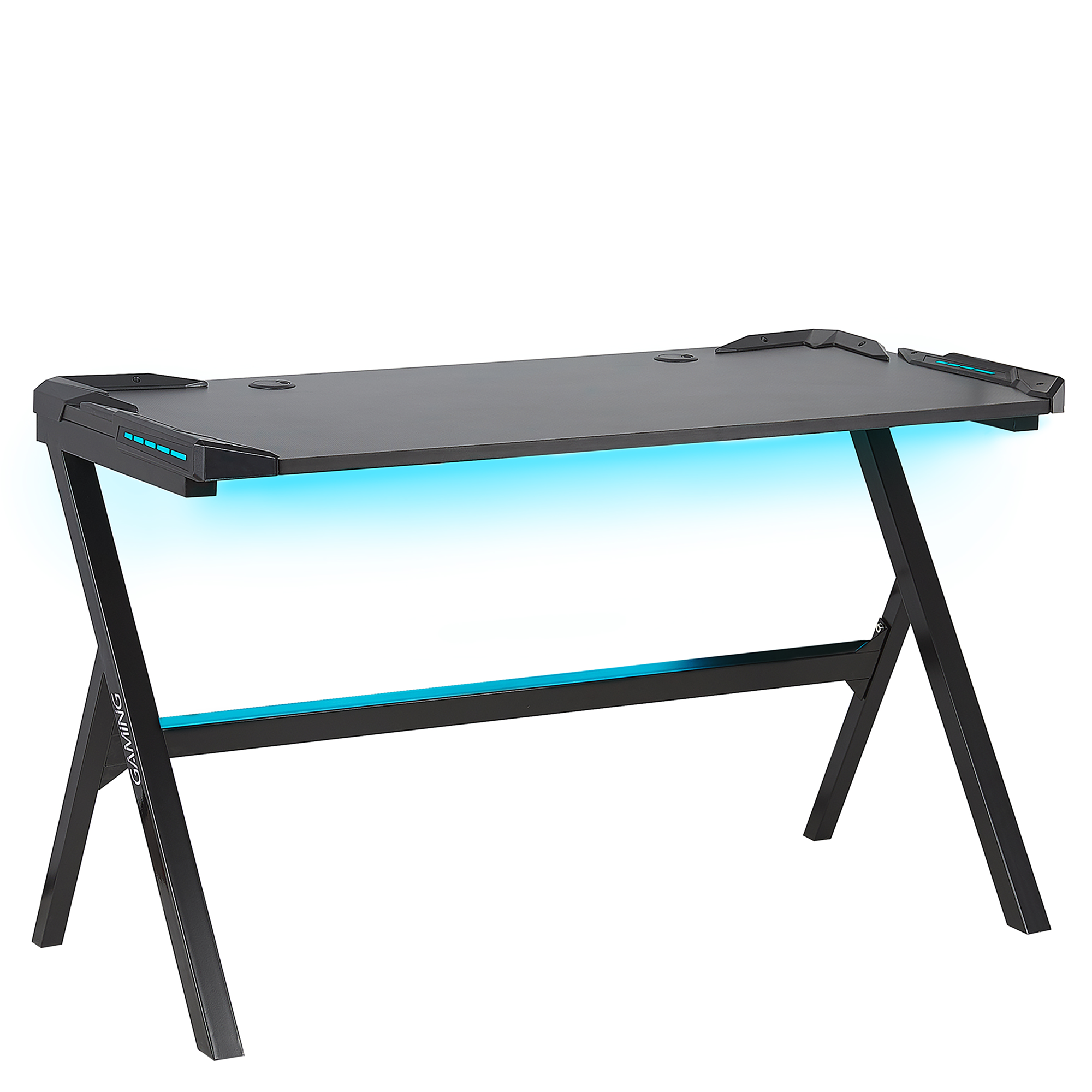 Gamingbord DANVERS 120 cm 60 cm RGB LED Svart