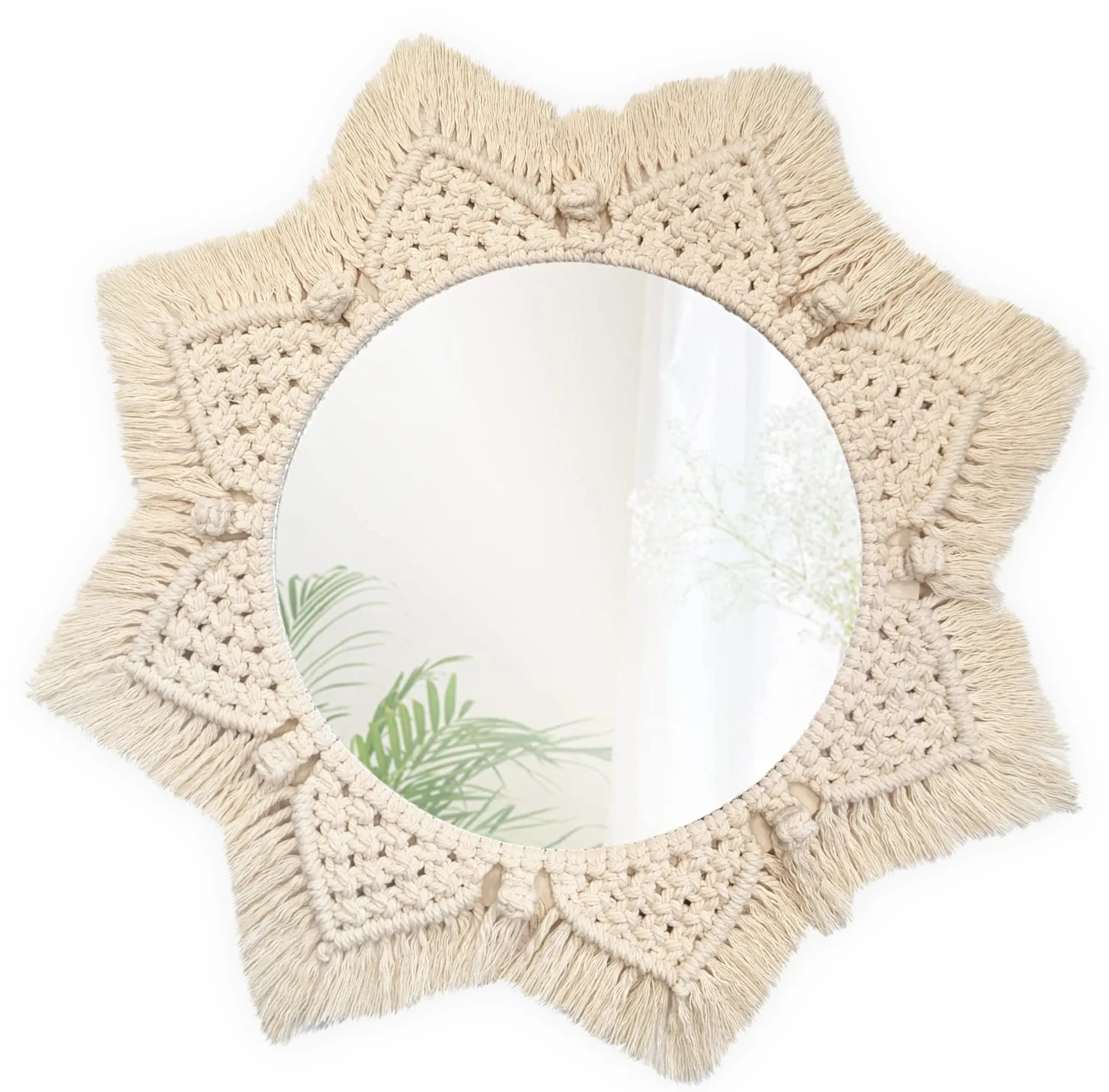 REA spegel BOHO 322048 53cm Beige 55x55x1cm