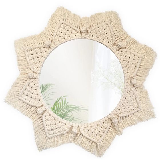 REA spegel BOHO 322048 53cm Beige 55x55x1cm