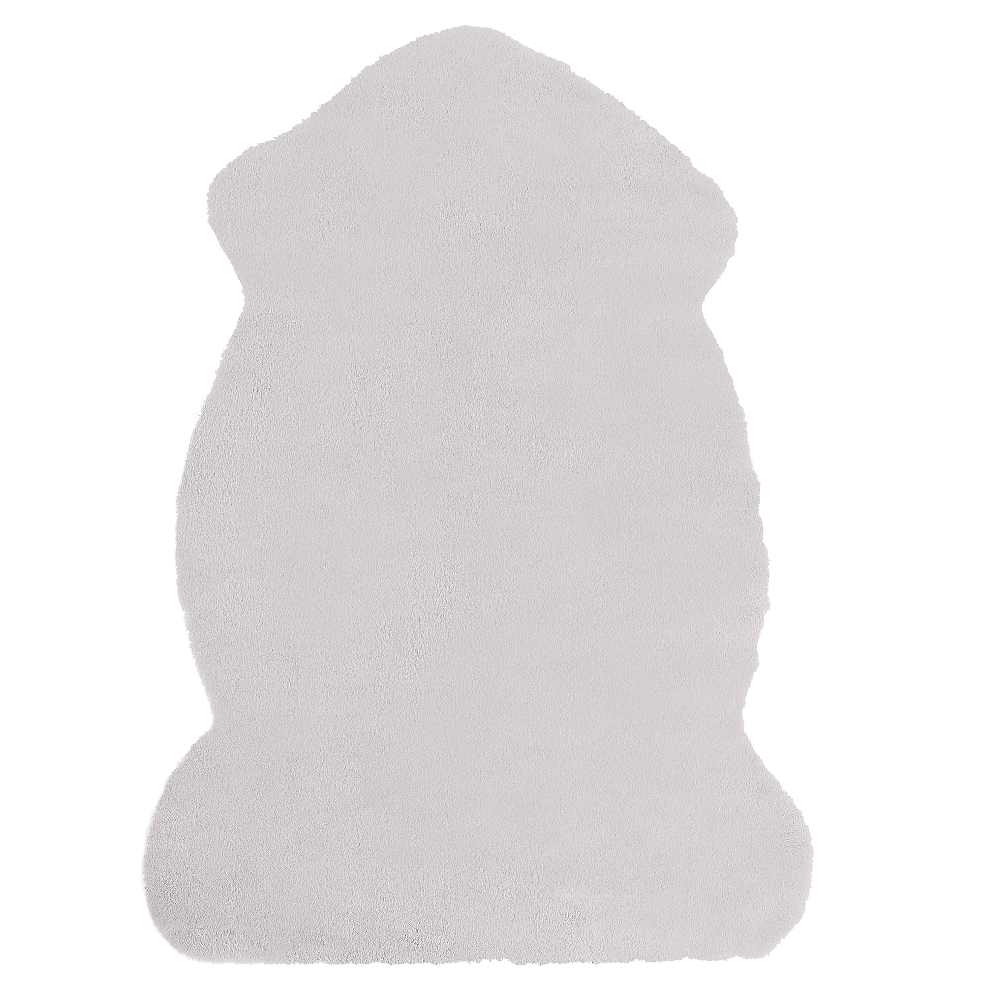 Fuskpälsmatta UNDARA Ljusgrå 60 x 90 cm