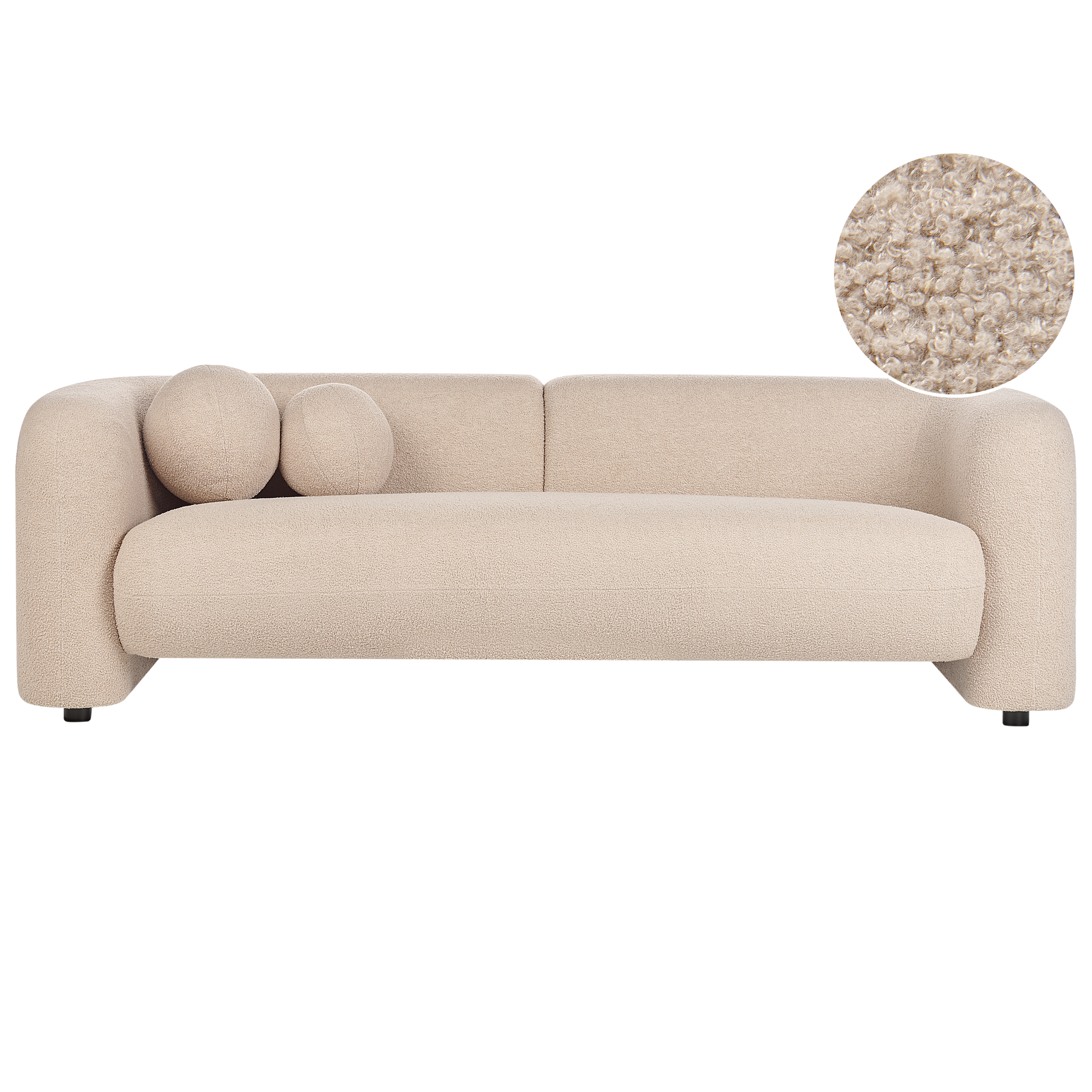 Soffa 3-sits LEIREN Bouclé Beige