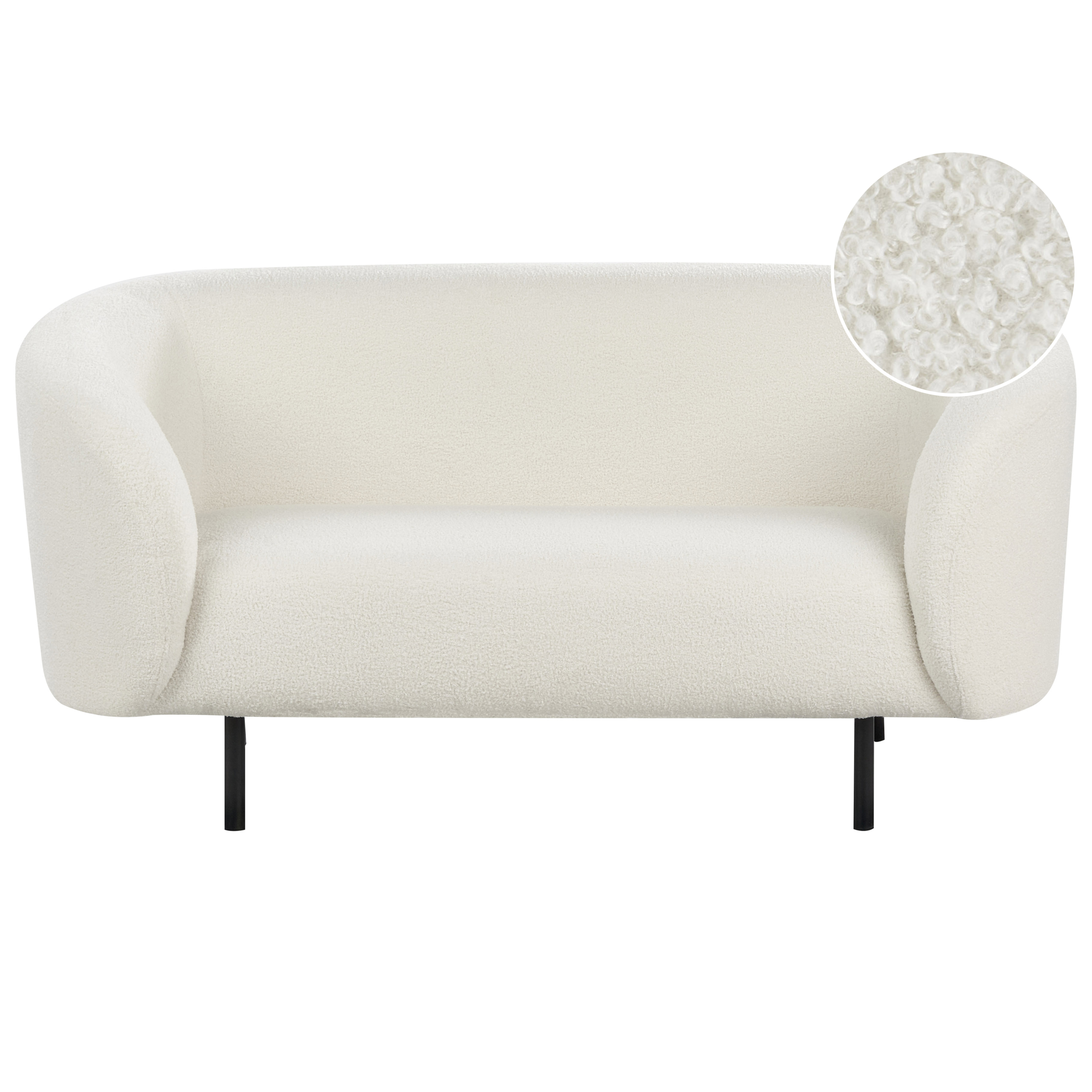 Soffa 2-sits LOEN Bouclé Vit